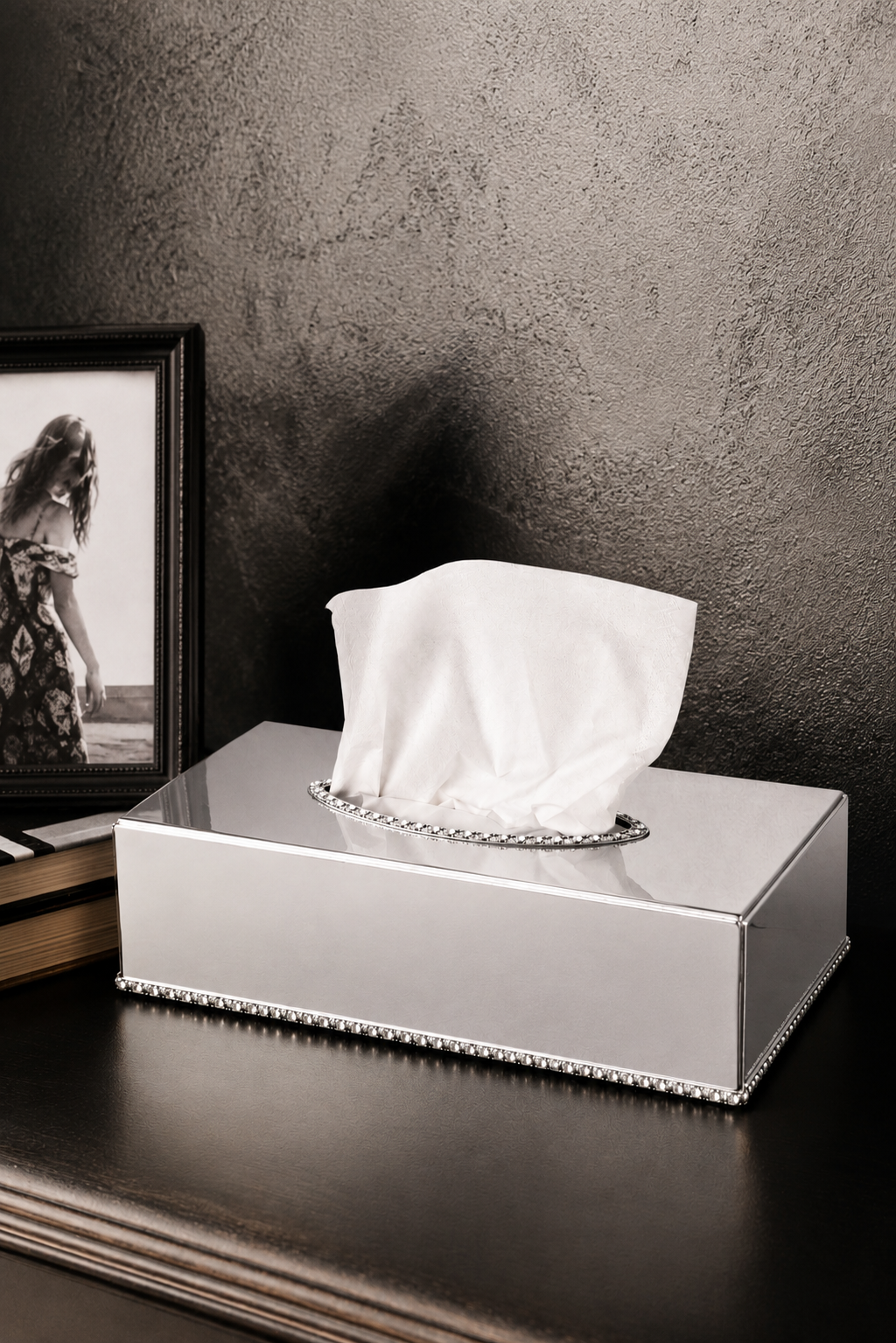 Silver Tissue Box