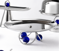 Small rounded silver stand