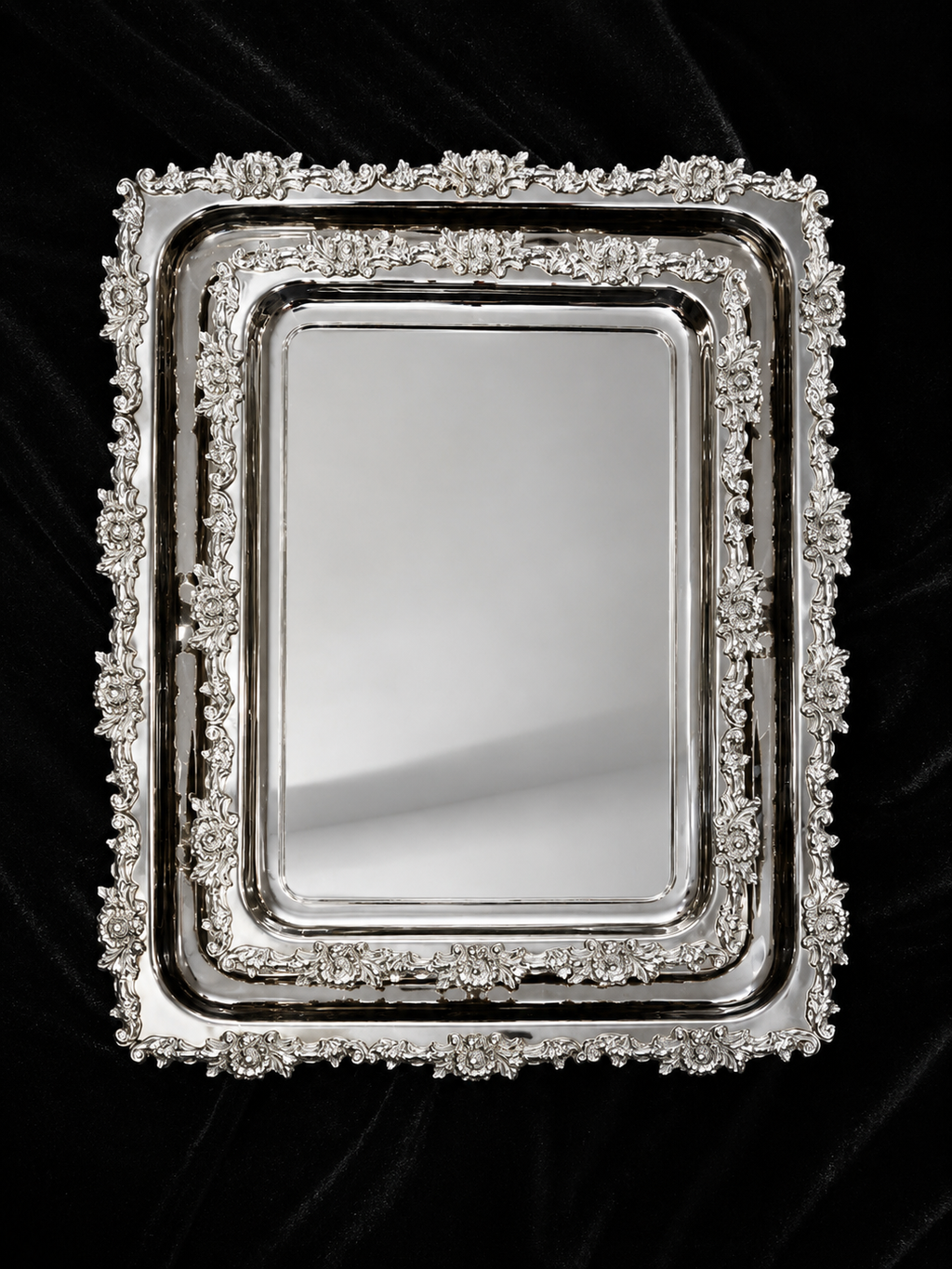 French Floral rectangular trays