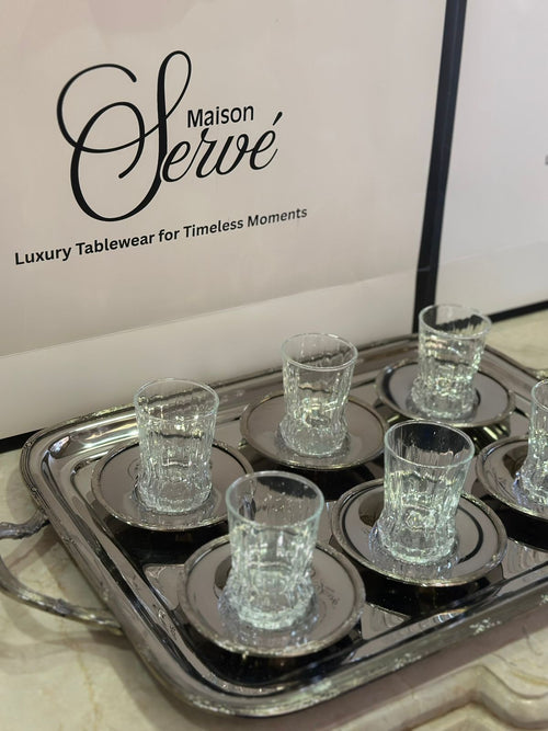 A set of 6 istikana + its Classic plate