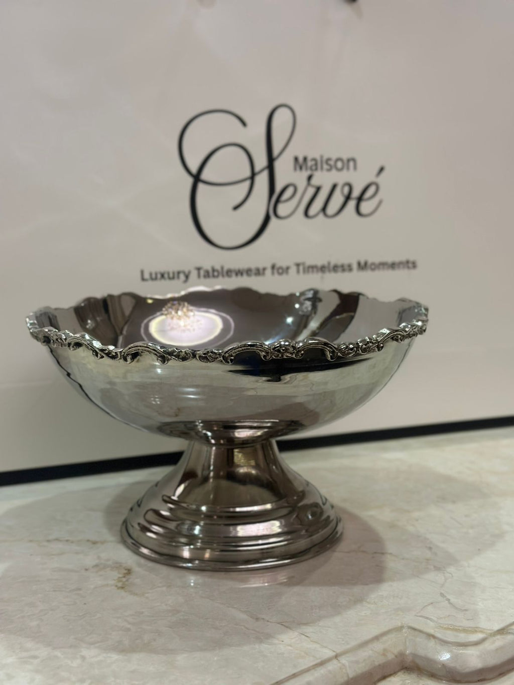 bowl with high stand