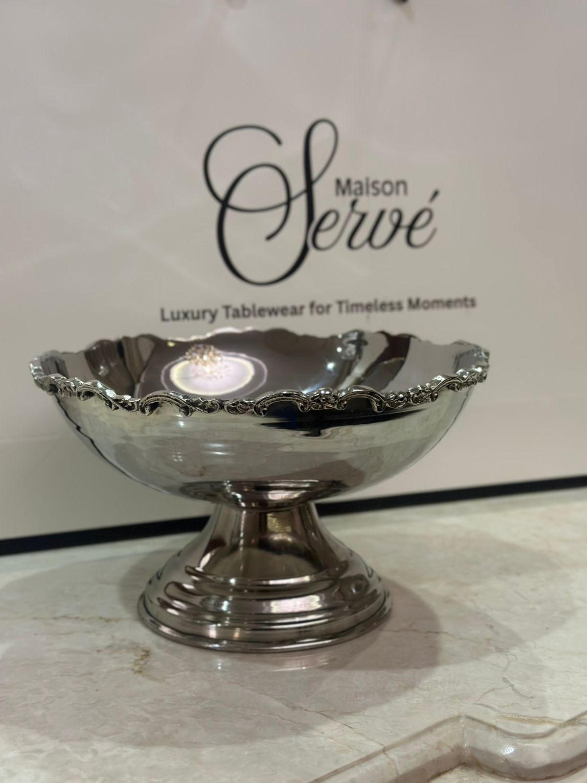 bowl with high stand