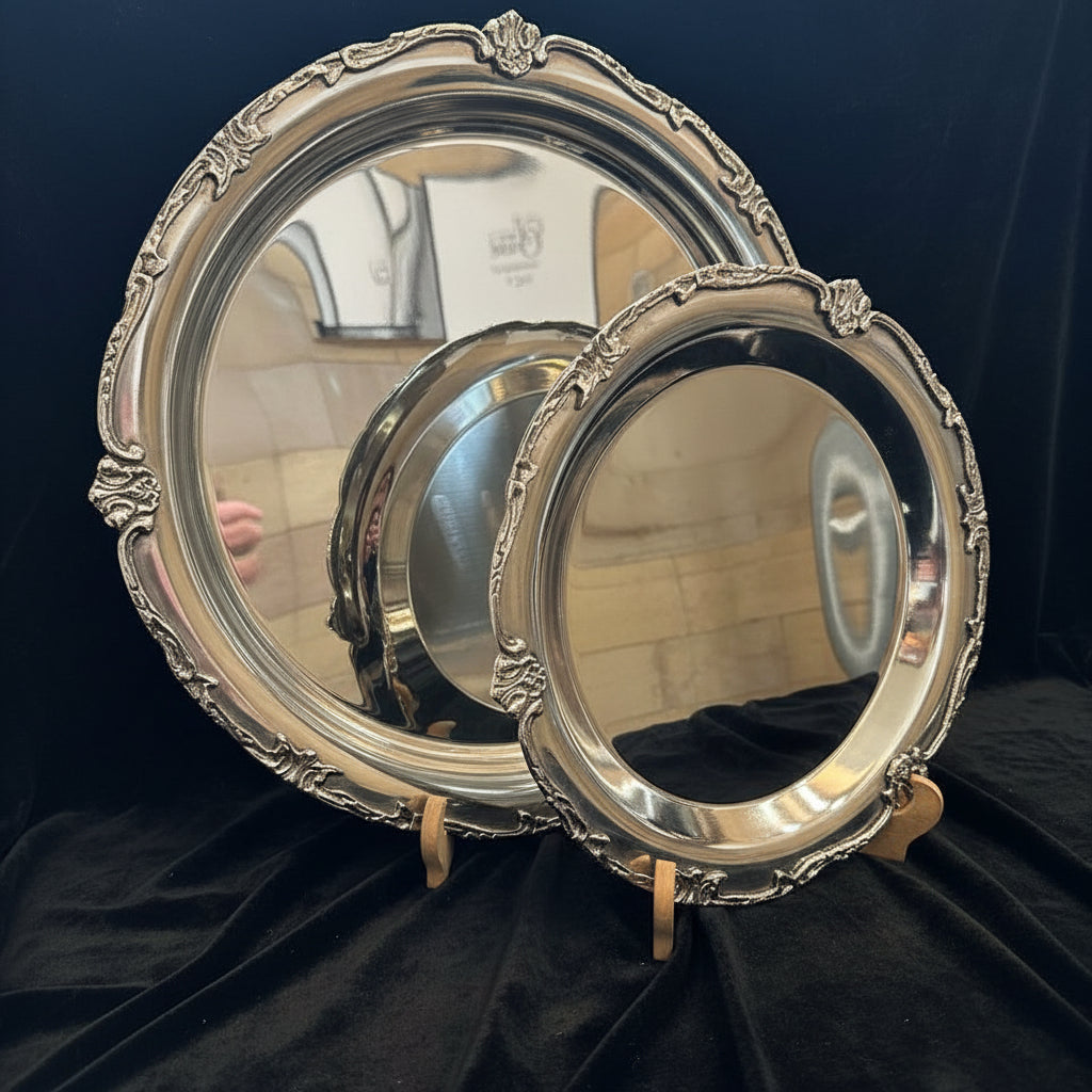 French Ornamented rounded trays